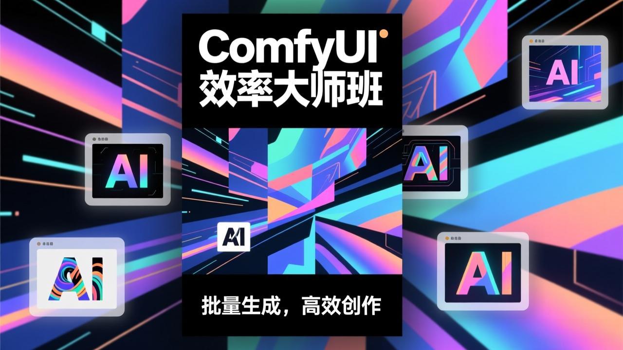 ComfyUI效率大师班：工作流搭建，批量生成，将个人AI出图效率提升5-10倍，月接单收入1-3万-破局灯塔