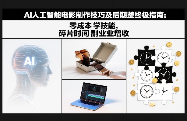 AI人工智能电影制作技巧及后期完整终极指南：零成本学技能，碎片时间副业增收-破局灯塔