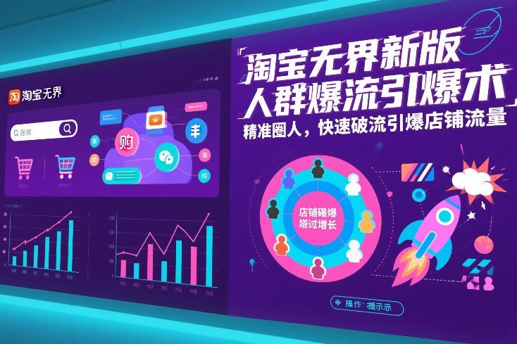 淘宝无界新版人群爆流引爆术，精准圈人，快速破流引爆店铺流量-破局灯塔