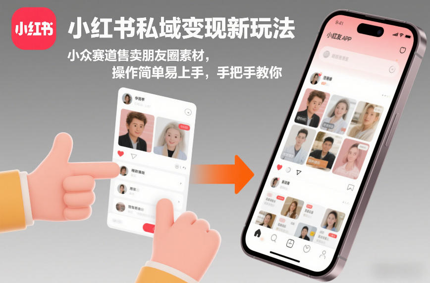 小红书私域变现新玩法，小众赛道售卖朋友圈素材，操作简单易上手，手把手教你-破局灯塔