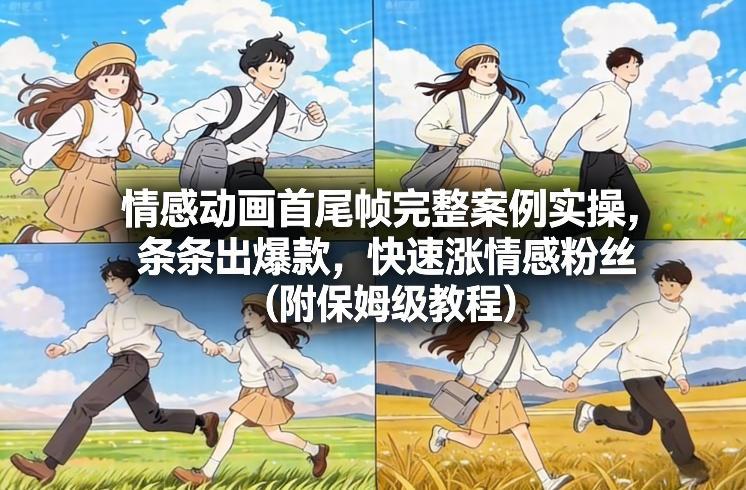 情感动画首尾帧完整案例实操，条条出爆款，快速涨情感粉丝(附保姆级教程)-破局灯塔