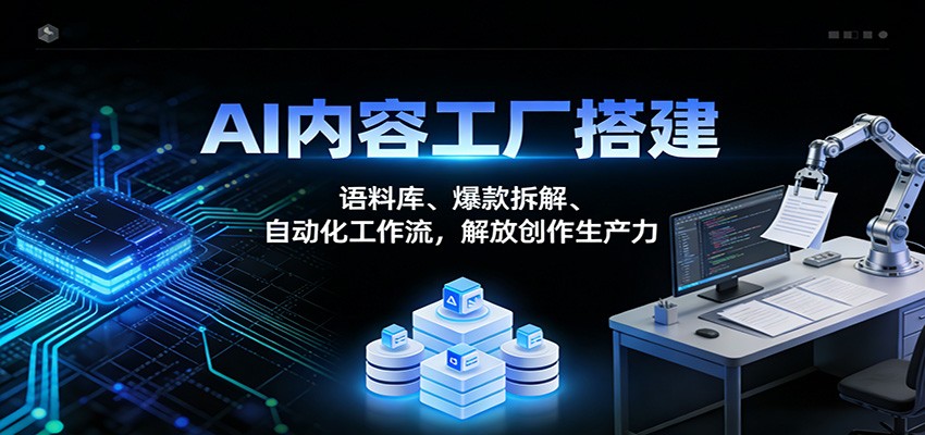 AI内容工厂搭建：语料库、爆款拆解、自动化工作流，解放创作生产力-破局灯塔