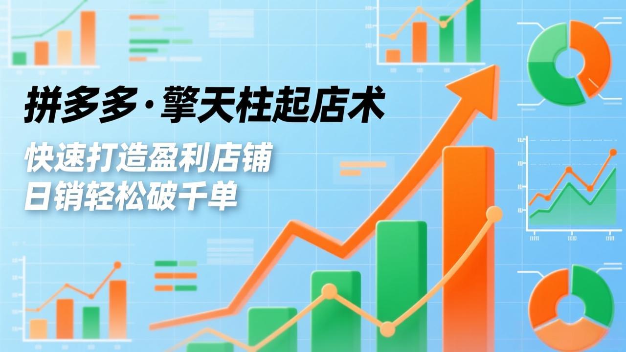 拼多多·擎天柱起店术，爆流布局、利润起飞、不断流，快速打造盈利店铺，日销轻松破千单-破局灯塔