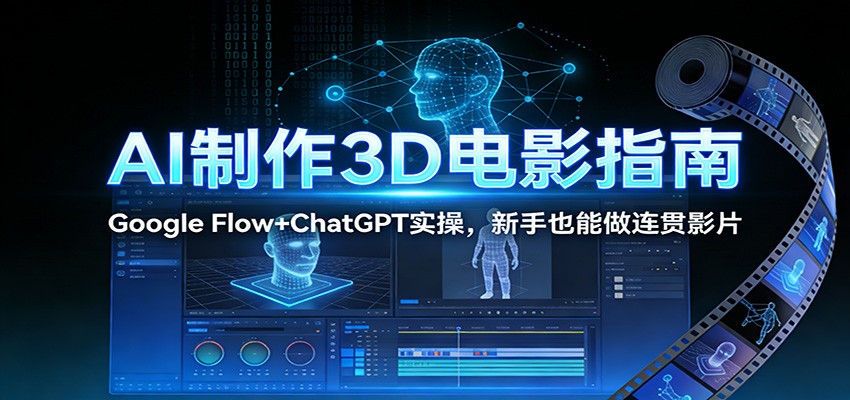 AI制作3D电影指南：Google Flow+ChatGPT实操，新手也能做连贯影片-破局灯塔