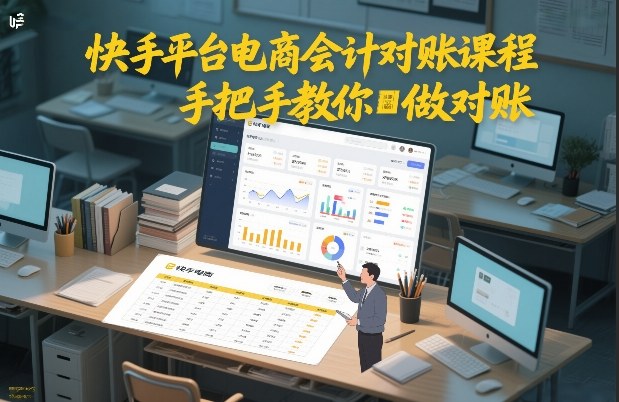快手平台电商会计对账课程，手把手教你做对账-破局灯塔