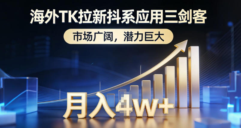 海外TK拉新抖系应用三剑客，市场广阔，潜力巨大，月入1w+-破局灯塔