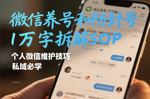 微信养号和防封号1万字拆解SOP，个人微信维护技巧，私域必学【文档】-破局灯塔