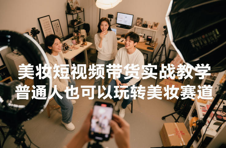 美妆短视频带货实战教学,普通人也可以玩转美妆赛道-破局灯塔