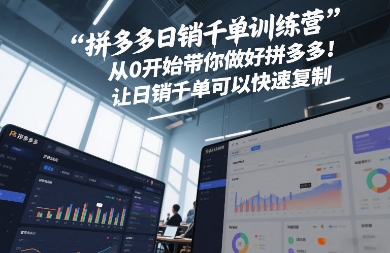 拼多多日销千单训练营，从0开始带你做好拼多多，让日销千单可以快速复制(更新26年1月)-破局灯塔