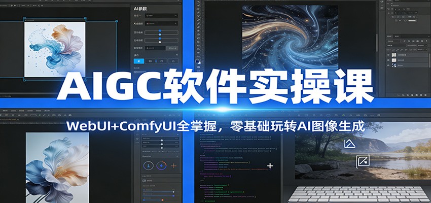 AIGC软件实操课：WebUI+ComfyUI全掌握，零基础玩转AI图像生成-破局灯塔