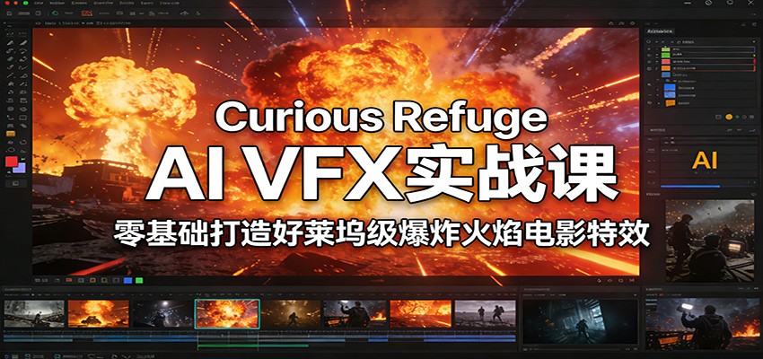 Curious Refuge AI VFX实战课，零基础打造好莱坞级爆炸火焰电影特效-破局灯塔