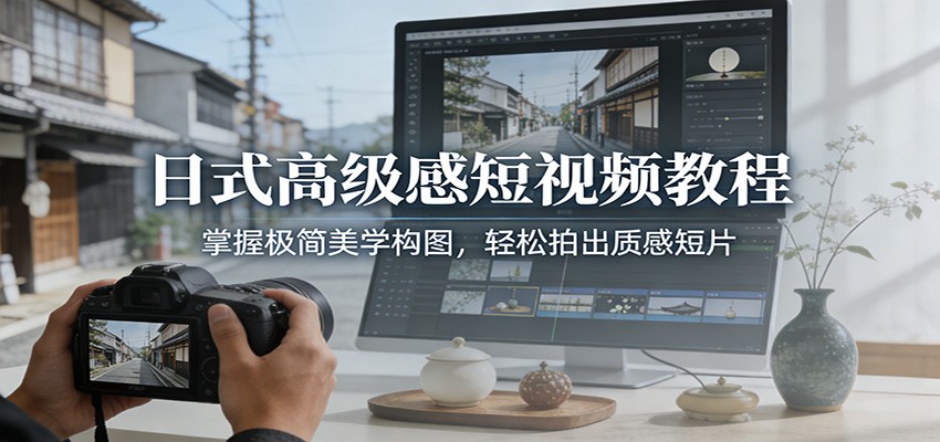 日式高级感短视频教程：掌握极简美学构图，轻松拍出质感短片-破局灯塔