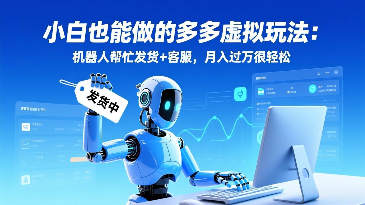 小白也能做的多多虚拟玩法：机器人帮忙发货+客服，月入过万很轻松-破局灯塔